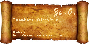 Zsembery Olivér névjegykártya