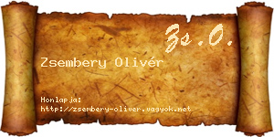 Zsembery Olivér névjegykártya